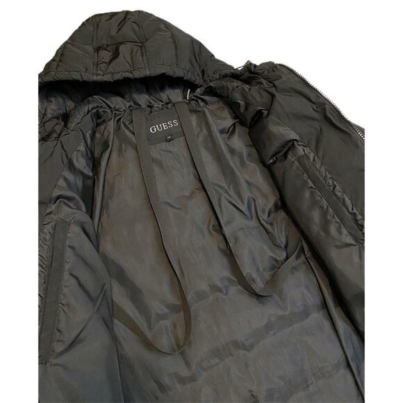 GUESS Black Designer Winter Puffer Parka Coat - Womens XXL - Picture 2 of 4